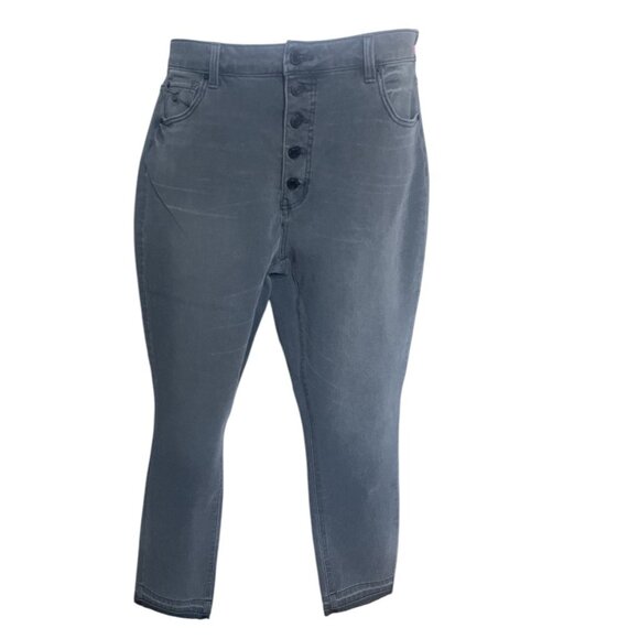 GRAY FITTED STRETCH ANKLE JEANS - Picture 2 of 4